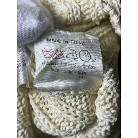 Vintage Balenciaga Knit Ivory Crochet Sleeveless Women Vest From Japan Medium - Picture 4 of 8